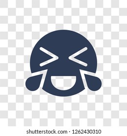 Laugh emoji icon. Trendy Laugh emoji logo concept on transparent background from Emoji collection