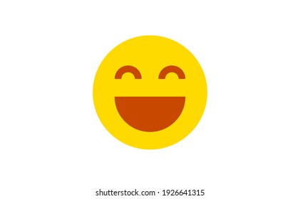 Laugh emoticon Vector. Emotion icon suitable for info graphics, websites and print media and interfaces. 