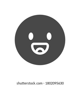 laugh face flat emiji icon