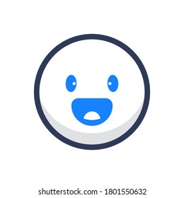 laugh face flat emoji icon