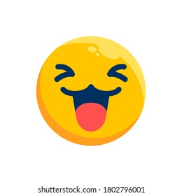 laugh face flat emotion icon