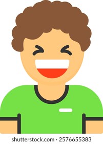 Laugh Flat Style Icon Design