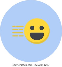 Laugh Flat Vector Icon Design
