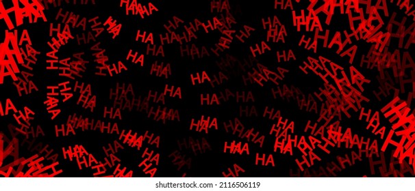 Laugh HA antecedentes. Resumen de fondo negro con letras rojas. Fondo de Halloween. EPS vectorial 10