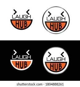 Laugh Hub Logo Design Vector