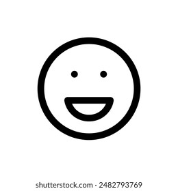 Laugh icon, face, vector design