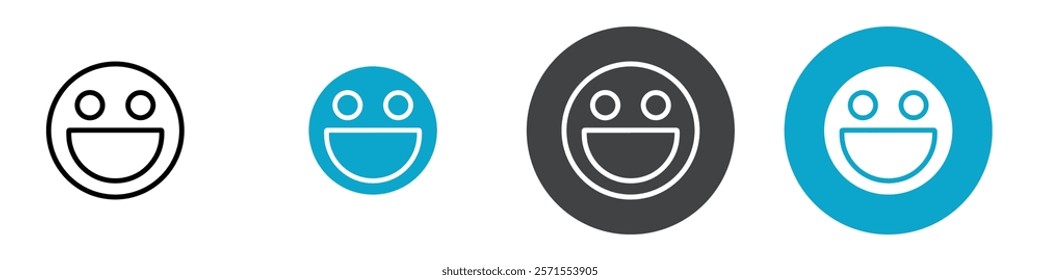 laugh icon Vector illustration in black