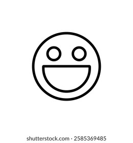 laugh iconVector illustration in black