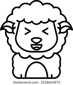 Laugh Line vector Icon Design