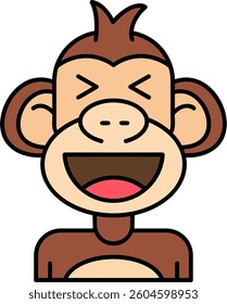 Laugh Line vector Icon Design