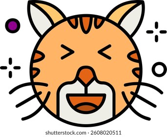 Laugh Line vector Icon Design