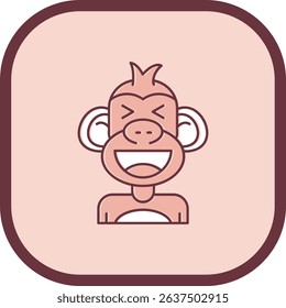 Laugh Line vector Icon Design
