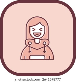 Laugh Line vector Icon Design