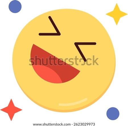 Laugh Line vector Icon Design