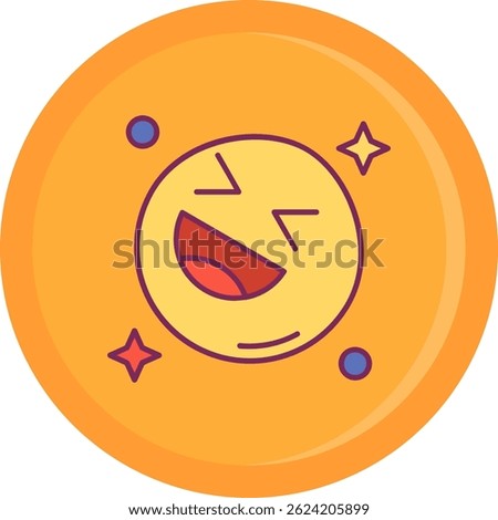 Laugh Line vector Icon Design