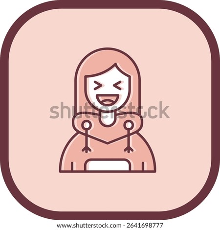 Laugh Line vector Icon Design