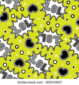 Laugh Out Lout Tossed Hearts Seamless Pattern