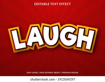 Laugh Text Effect Template With Bold Style Use For Brand Typography And Business Logo