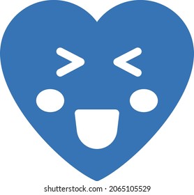 laugh vector glyph flat  icon