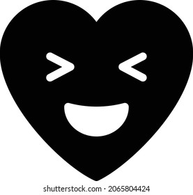 laugh vector glyph flat  icon