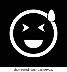 laugh vector icon, smile vector icon