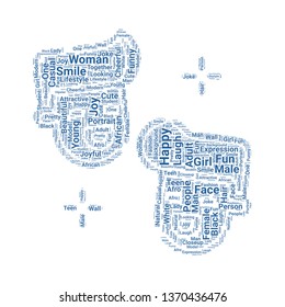 laugh word cloud. tag cloud about laugh