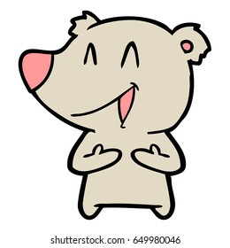 caricatura del oso de risa