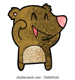 caricatura del oso de risa