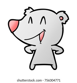 caricatura del oso de risa