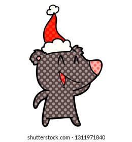ilustración de un sombrero santa dibujado con la mano del cómico