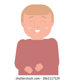 Ríe. Ilustración vectorial plana