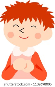Laughing boy with spiky hair 3