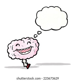 caricatura del cerebro de risa