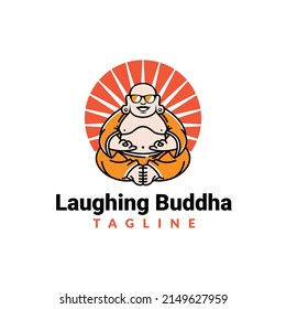 Laughing Buddha Logo Template in Vector