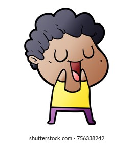 laughing cartoon man