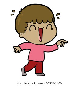 laughing cartoon man pointing