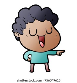 laughing cartoon man pointing