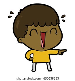 laughing cartoon man pointing finger