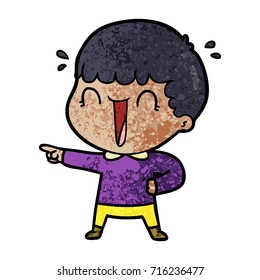 laughing cartoon man pointing finger