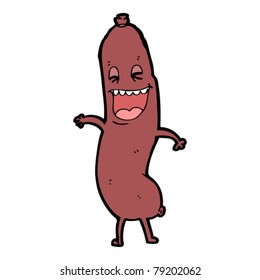 laughing cartoon sausage