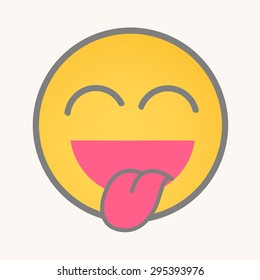 Laughing - Cartoon Smiley Vector Face