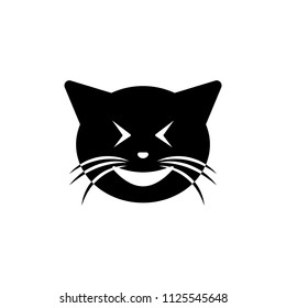 laughing cat icon. Element of emotions icon for mobile concept and web apps. Detailed laughing cat icon can be used for web and mobile on white background