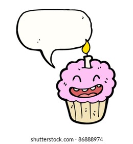 laughing cupcake cartoon