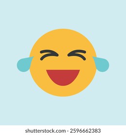 Laughing emoji April Fool's Day icon represents joy and humor, perfect for prank-themed designs, joke visuals, and festive celebrations.