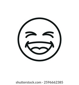 Laughing emoji April Fool's Day icon represents joy and humor, perfect for prank-themed designs, joke visuals, and festive celebrations.