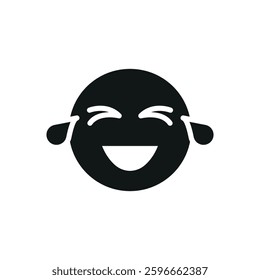 Laughing emoji April Fool's Day icon represents joy and humor, perfect for prank-themed designs, joke visuals, and festive celebrations.