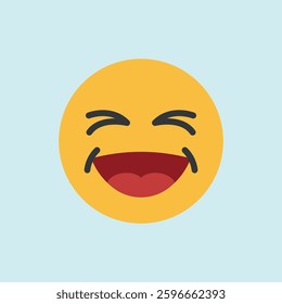 Laughing emoji April Fool's Day icon represents joy and humor, perfect for prank-themed designs, joke visuals, and festive celebrations.