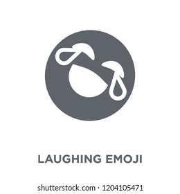 Laughing emoji icon. Laughing emoji design concept from Emoji collection. Simple element vector illustration on white background.