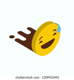 Laughing Emoji icon design vector