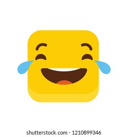 Laughing Emoji icon design vector